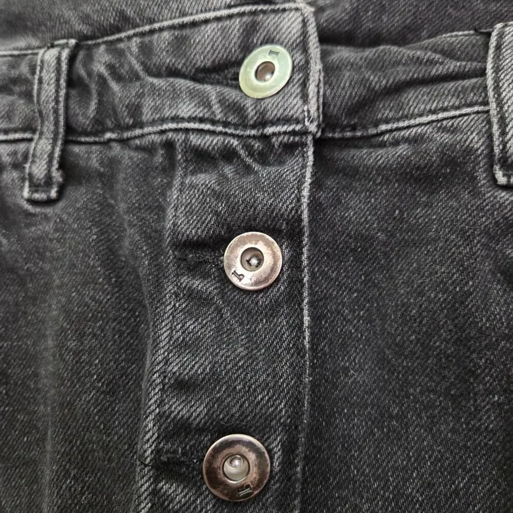 Pilcro and the Letterpress Anthropologie Button Up High Waist Denim Skirt